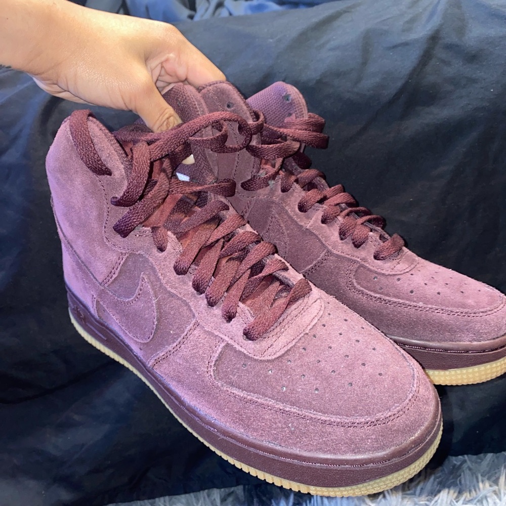 MAROON High Top Air Force 1’s NEVER WORN